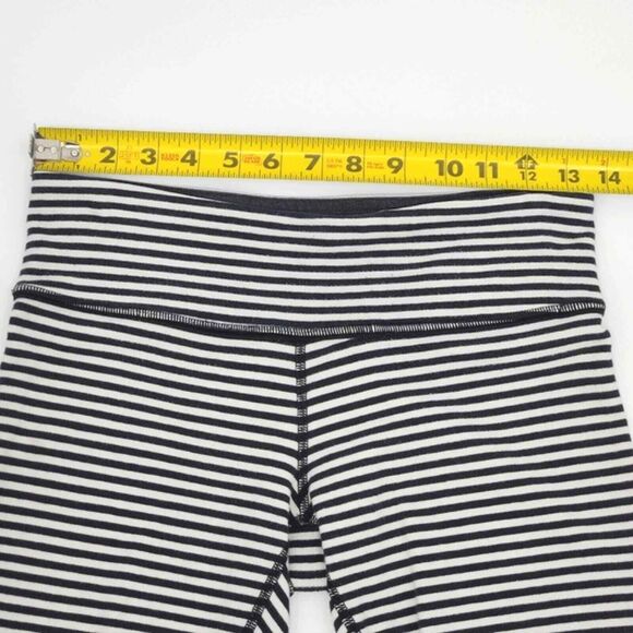 Lululemon 8 Wunder Under Crop High Rise Full On Luxtreme 21 Legging Stripe Black - Picture 8 of 10